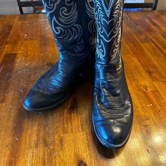 Men's Black Olathe Cowboy Boots size 12D - Picture 1 of 6